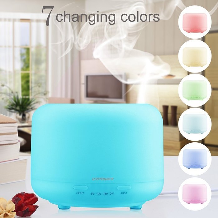 URPOWER Aromatherapy Essential Oil Diffuser Humidifier with 4 Timer Settings Waterless Auto Shut-off and 7 LED... N6