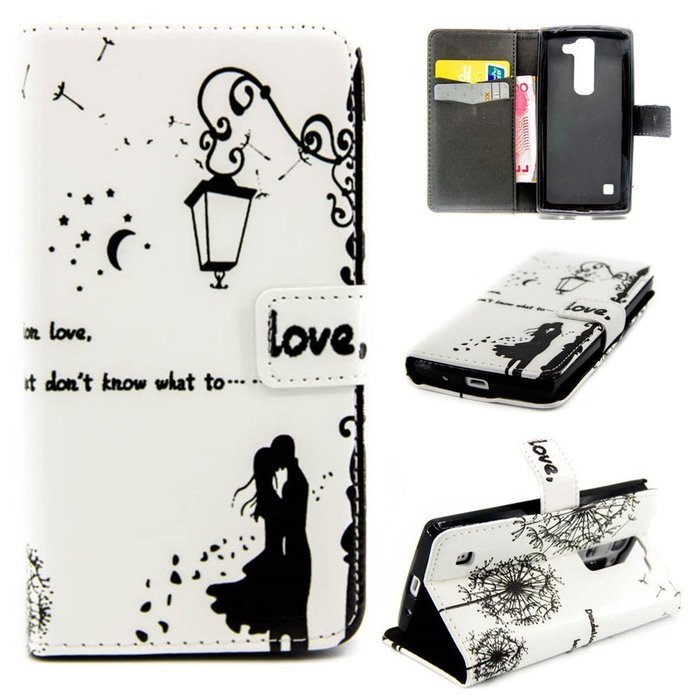 LG Leon/LG Tribute 2 LS665 Case-Yaheeda Pu Leather Wallet Flip Open Pocket ID Card Holder Slots Case Pouch Cover... N36
