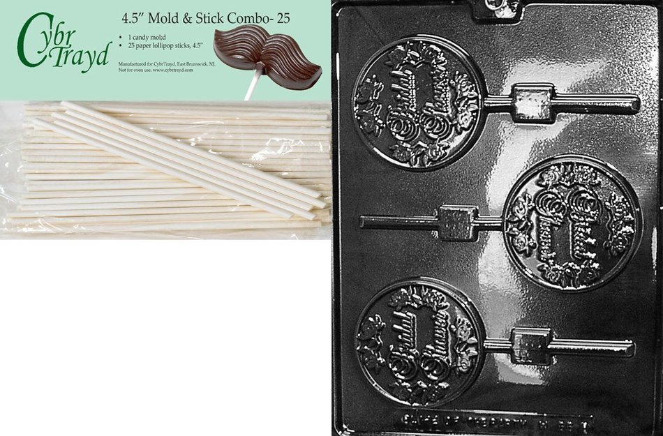 Cybrtrayd W066 Bridal Shower Pops Chocolate Candy Mold with Exclusive Cybrtrayd Copyrighted Chocolate Molding...