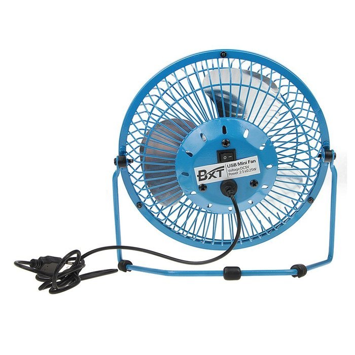 Bao Xin 360 Degrees Rotating USB Powered Tabletop Fan Mini Metal Electric Fan for Summer, Work, Office, Pc, Notebook... N21
