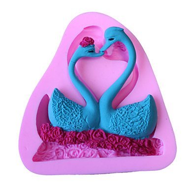 Sher Bakeware Silicone Swan Couple Fondant Mold Cake Decoration Mold