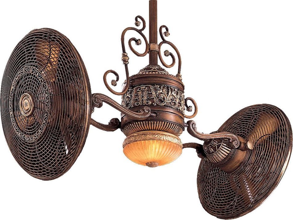 Minka-Aire F502-BCW, Traditional Gyro, 42" Twin Turbofan, Belcaro Walnut N3