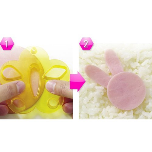 3Pcs Mix-color Animal Emotion Pattern Sushi Rice Ball Bento Mold Kit N2