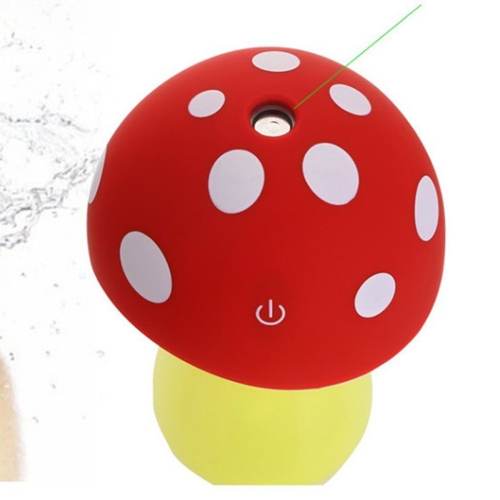 200ml Portable Mini Whisper-Quiet Air Mist Cool Humidifier Mushroom Lamp with Color LED Lights N8