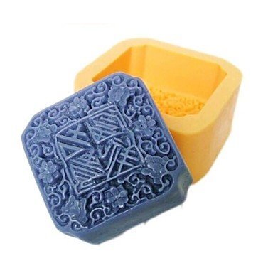 Y&XL&H Auspiciousness Moon Cake Fondant Cake Chocolate Resin Candy Silicone Mold,L7cmW7cmH3.2cm