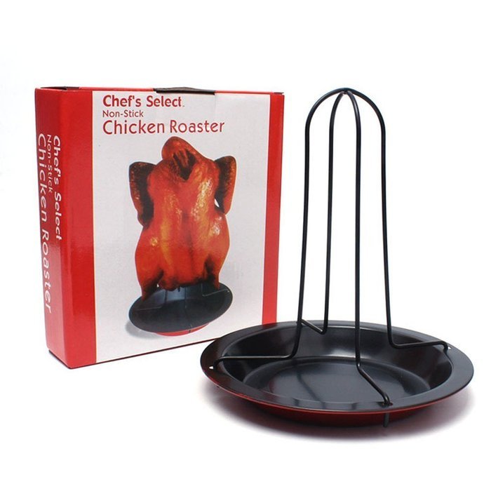 Aikoi Chicken Roaster Rack With Bowl Tin Non-stick BBQ Accessories Tools N4