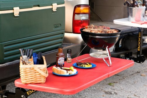Boone Sports Fan 2 in. Tailgate Table Hitch in Gray N3