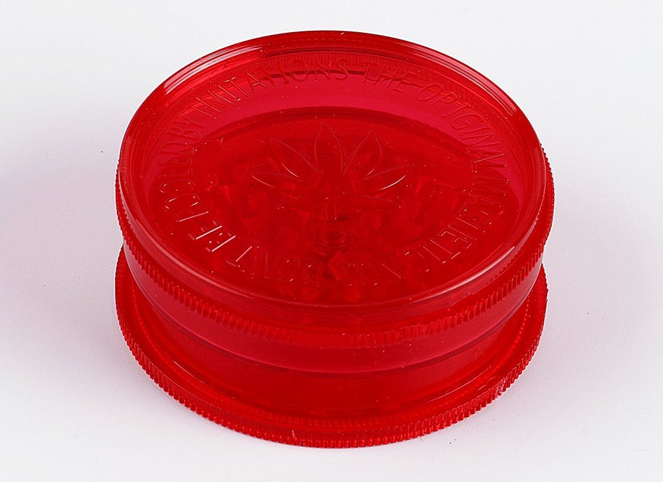 3-Part Acrylic Grinder with Magnet Solid Colored Cover (Green) N2