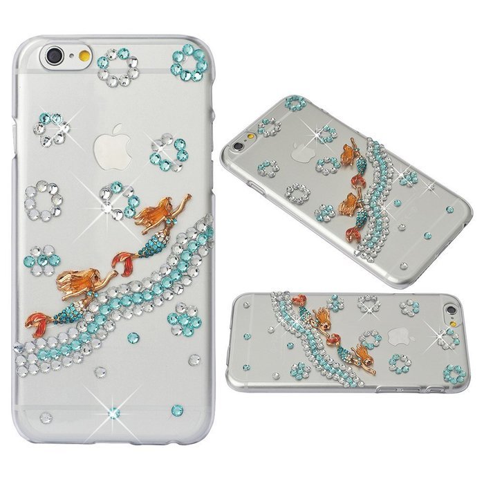 Spritech(TM) Bling Clear Phone Case For Iphone 7 Plus 5.5inch,3D Handmade Crystal White Flower Gold Butterfly... N3