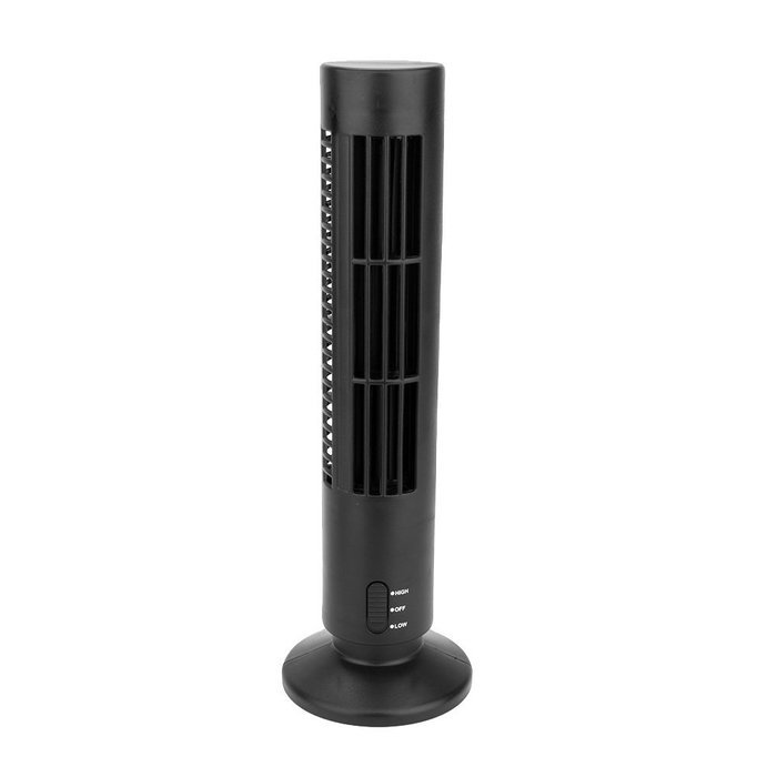 USB Mini Cooling Fan, Portable Tower Fan No Leaf Bladeless Cool Cooling Desk Air Conditioner,Black N9