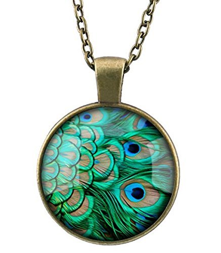Frybrid Women Heart Leaf Key Peacock Pendant Sweater Chain Necklace N3