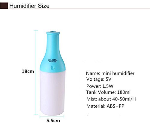 Aroma Diffuser LED Ultrasonic Humidifier Air USB 5V 1.5W mist Maker Oil Diffuser Bottle Portable Humidifier Aroma... N6