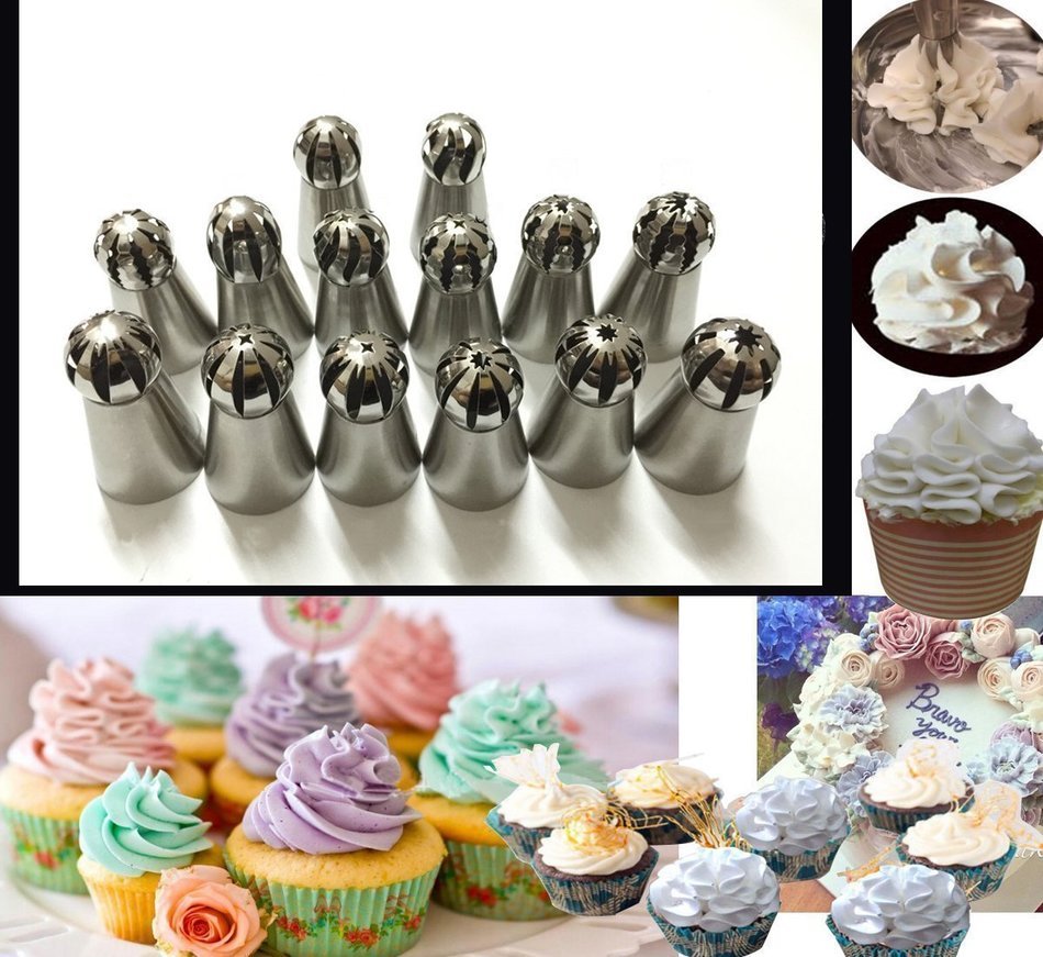 Cake Tips 23pcs/set, KOOTIPS 14 Pcs Sphere Ball Tips and 7pcs Bobbi Skirt Icing Tips Icing Piping Nozzles Tips...