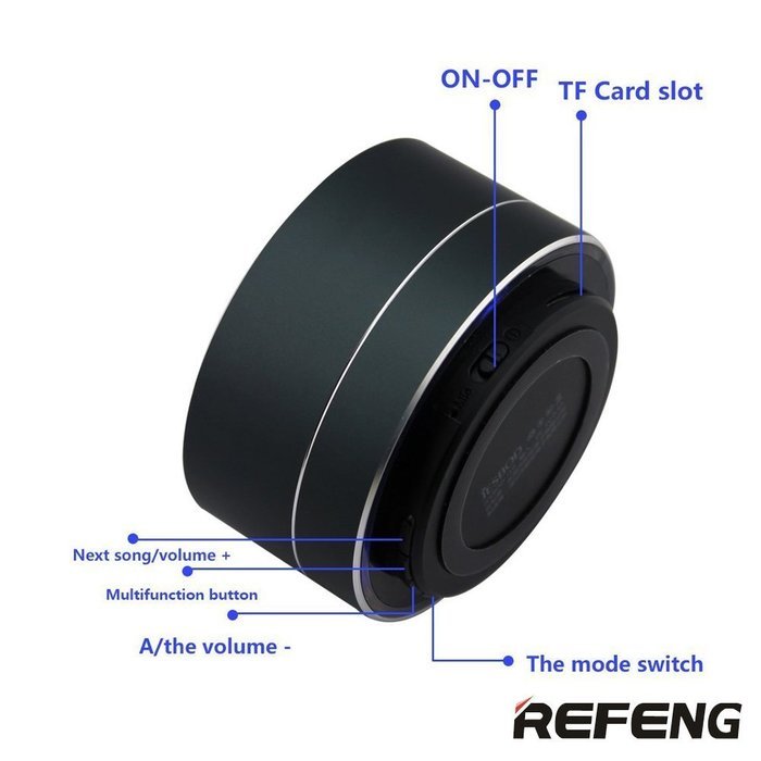ReFeng Wireless Rechargeable Portable Bluetooth Speaker Built in Mic,USB and TF card port,Pairs Easily With All...