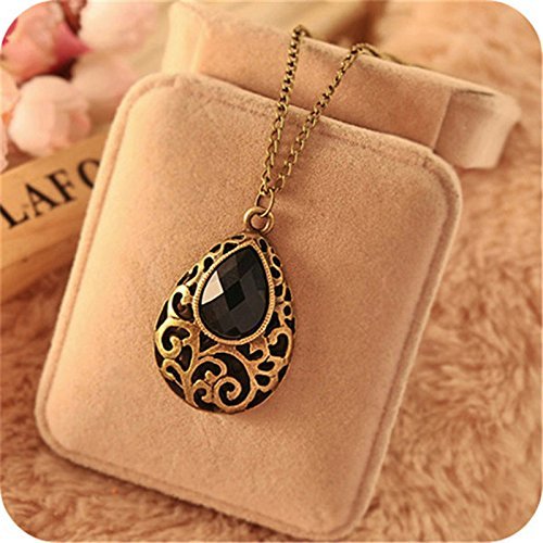 New Fashion Women Jewelry Long Pendant Bib Crystal Vintage Statement Necklace N2