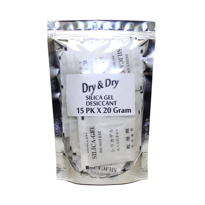 30gm Pack of 20 "Dry&Dry" Silica Gel Packets Desiccant Dehumidifier N5