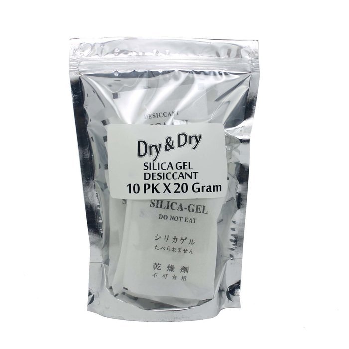 30gm Pack of 20 "Dry&Dry" Silica Gel Packets Desiccant Dehumidifier N7
