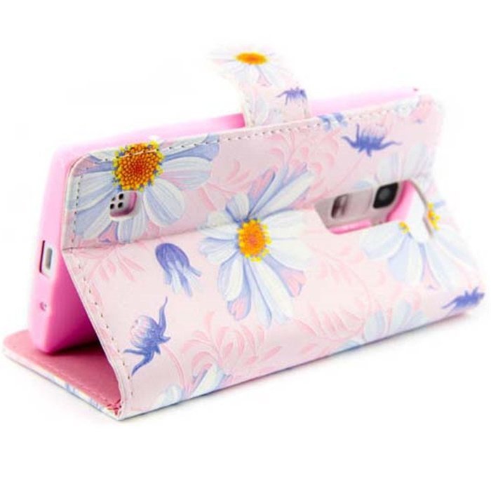 LG Leon/LG Tribute 2 LS665 Case-Yaheeda Pu Leather Wallet Flip Open Pocket ID Card Holder Slots Case Pouch Cover... N41