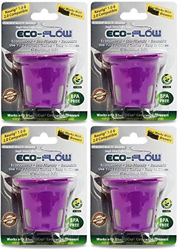 Eco-Flow 4 Pack for Keurig 2.0 & 1.0 brewers