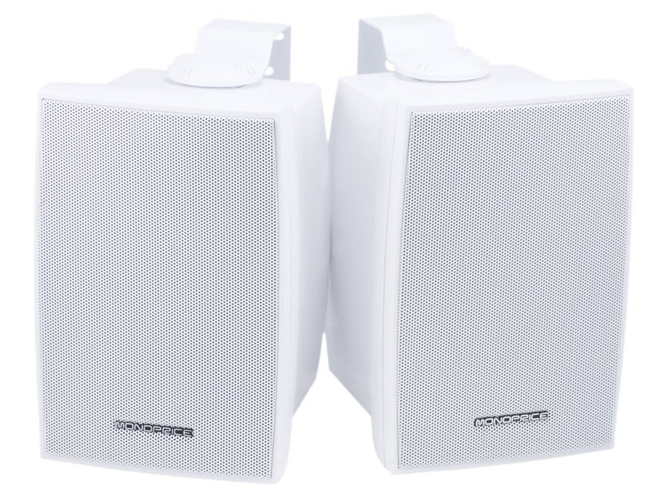 5-1/4 Inches 2-Way Indoor/Outdoor Waterproof Speakers (Pair) - 40W Nominal, 8...