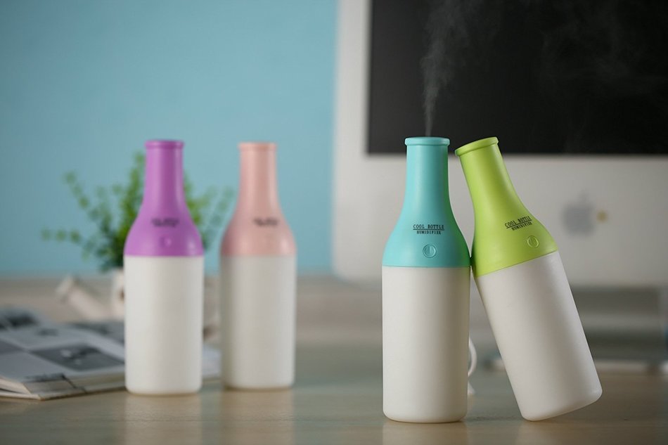 Xenics Essential Oil Diffuser Humidifier, 180ml USB Mini Cool Mist Humidifier Warm Light Nightlights,4 Hours Continous... N13