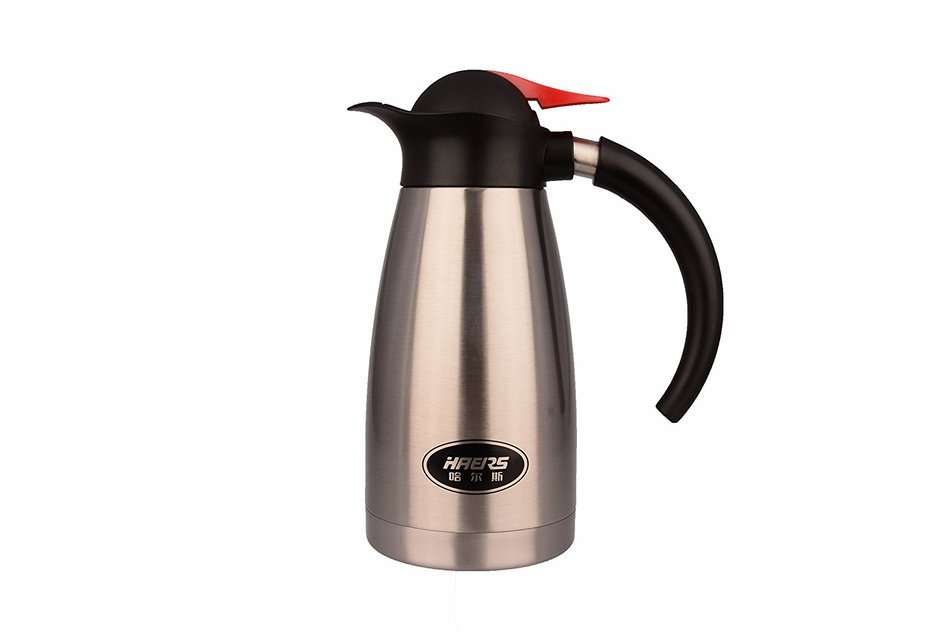 Haers - 40OZ(Silver) Double-Walled Stainless Steel, Vacuum Insulated Portable Water Carafe with Lid