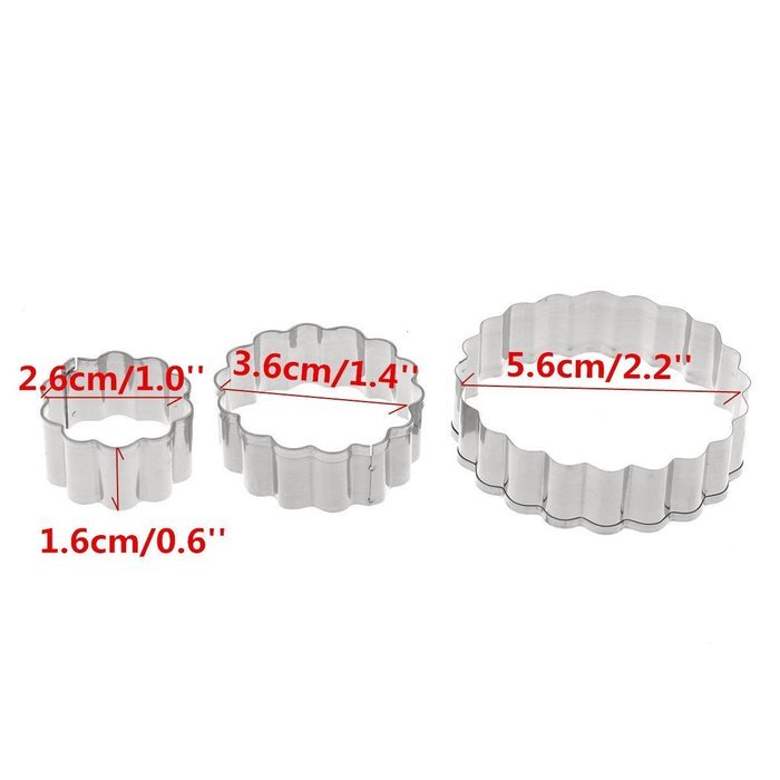 Anyana 3Pcs Carnation Fondant Mold Cake Flower Decor Sugarcraft Cookie Cutters Baking Mould Party Wedding Dessert