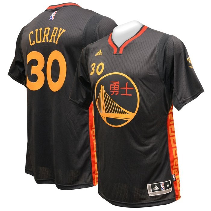 Golden State Warriors Adidas 2015 Chinese New Year Jersey - Black (Klay Thompson, S) N2
