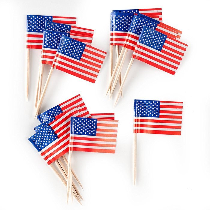 Creative Converting American Flag Food Picks
