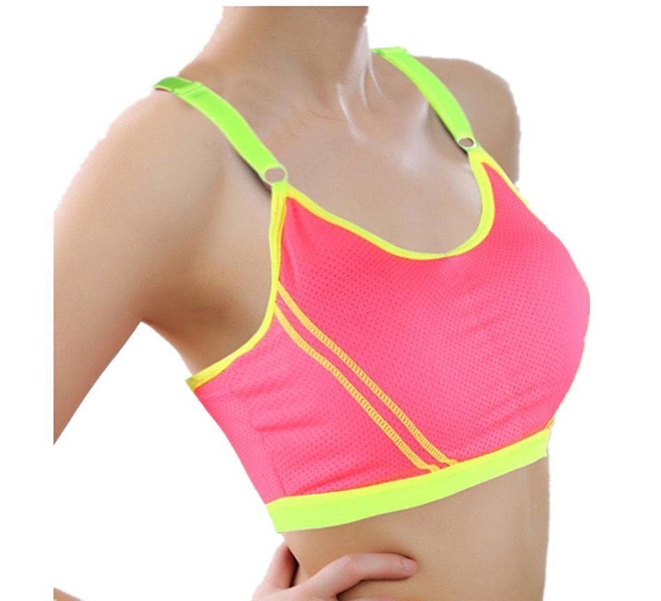 PHOTNO Women Lady Sports Yoga Athletic Solid Wrap Chest Strap Vest Tops Bra N2