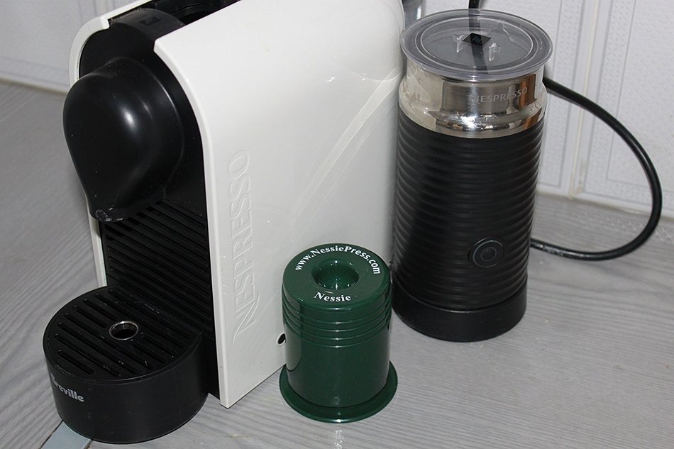 Nespresso Coffee Capsule hand held recycler known as Nessie D. Caprio Green in Color (Green)