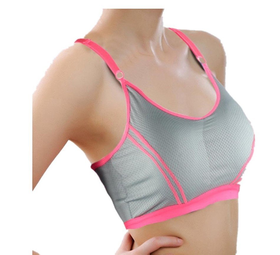PHOTNO Women Lady Sports Yoga Athletic Solid Wrap Chest Strap Vest Tops Bra N6
