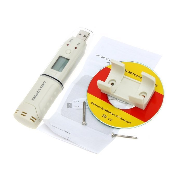 Docooler Mini Portable LCD Display Digital Temperature Meter Recorder Thermometer Temp Humidity Datalogger with... N5