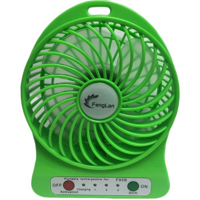 FengLan USB Portable Fan 3 Speeds Rechargeable Mini USB Fan Portable Output Electric Desk Cooling Fan for Travel... N15