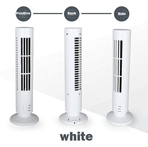 USB electric fan tower mini stereo type air conditioner small fan creative birthday present no fan blade (Pink) N5