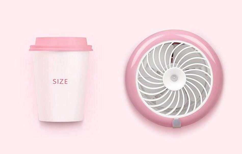 Mini Handheld USB Misting Fan Rechargeable Cooling Fan Humidification Fan Home Black N10