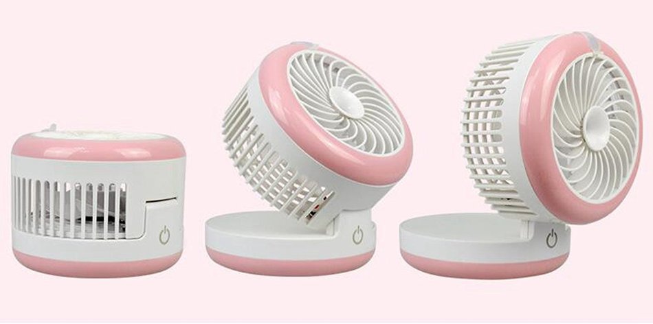 Mini Handheld USB Misting Fan Rechargeable Cooling Fan Humidification Fan Home Black N11