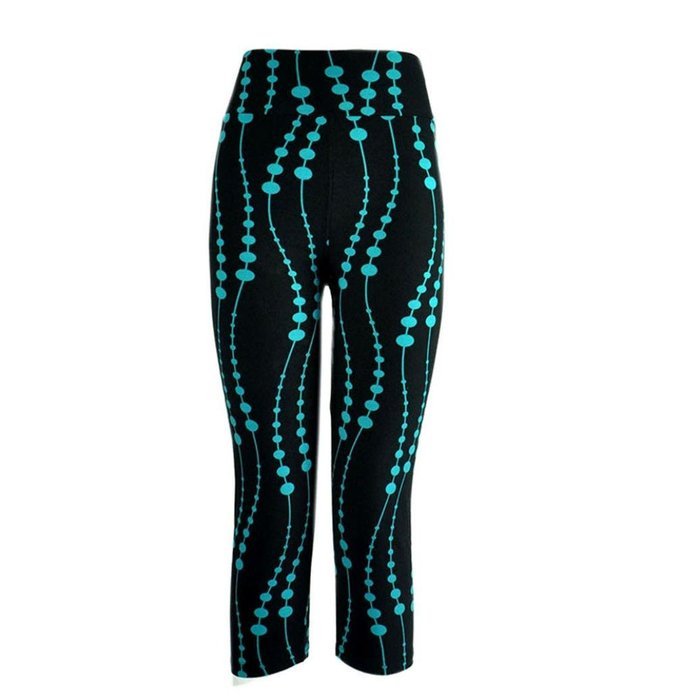 PHOTNO High Waist Fitness Yoga Sport Pants Printed Stretch Cropped Leggings N7