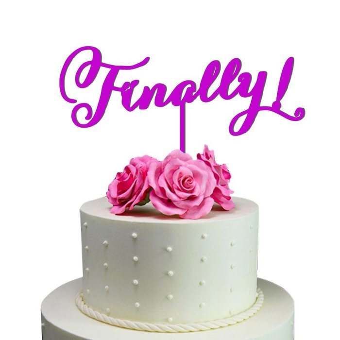 Sugar Yeti Made In USA Wedding Cake Topper Finally ! #7 Gold Mirror N4