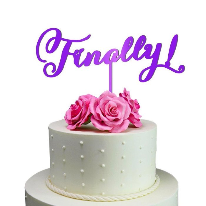 Sugar Yeti Made In USA Wedding Cake Topper Finally ! #7 Gold Mirror N5