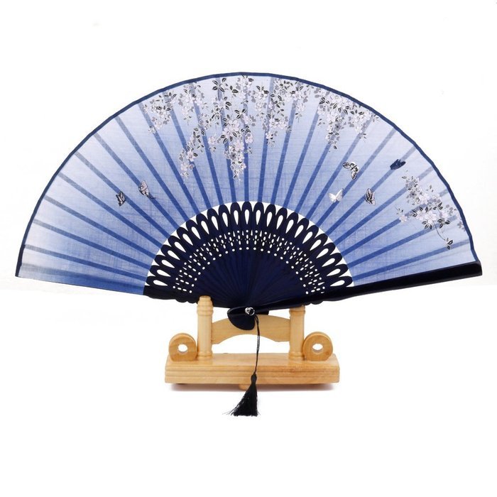 Chinese Folding Pocket Hand Fan (Flower Flying Butterfly) N15