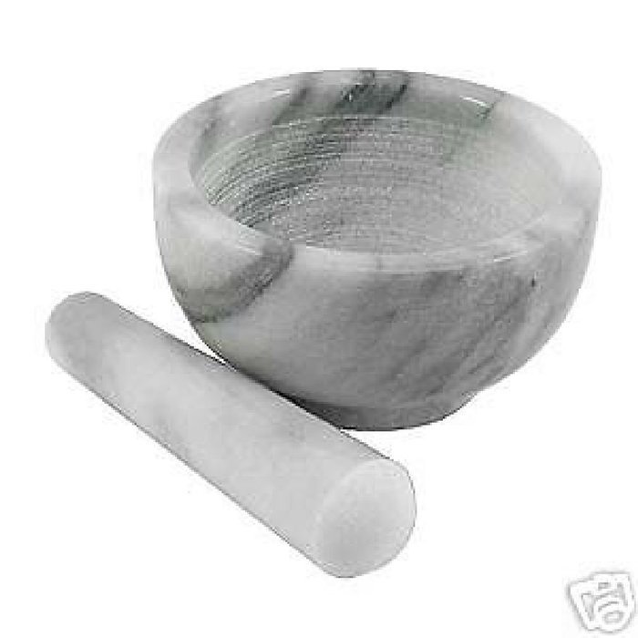 Justcharms NORPRO 694 Large Round Marble Mortar Pestle N2