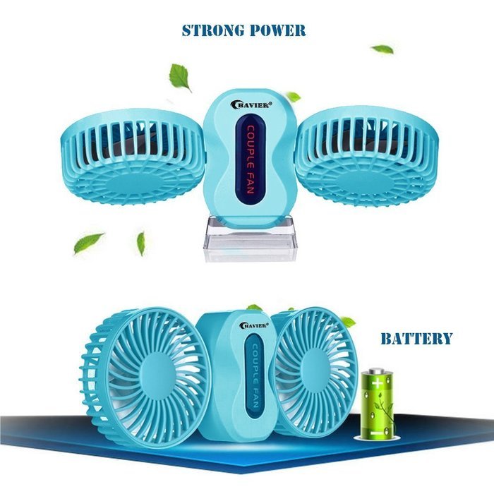 USB Mini Fan,BAVIER&reg; Couples mini fan,Sound-free design Desktop Fan,Portable USB Fan,3 Speed Adjustable,USB Cooling... N22