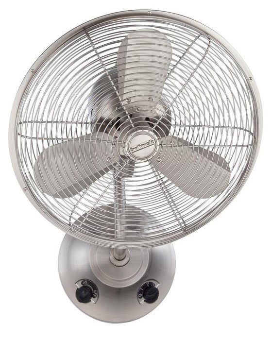 Craftmade BW116AG3 Bellows I Oscillating Wall Fan, 16", Aged Bronze N2