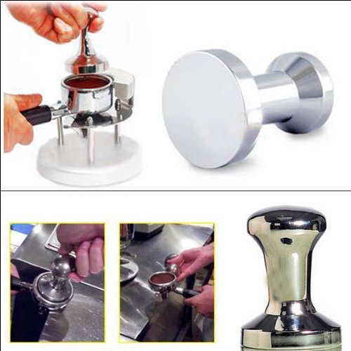 Hrph ACE Coffee Barista Espresso Tamper 51mm Base Clear Body Stainless Steel Press