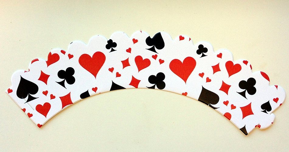 Vegas Casino Playing Cards Suit Cupcake Wrappers 24ct