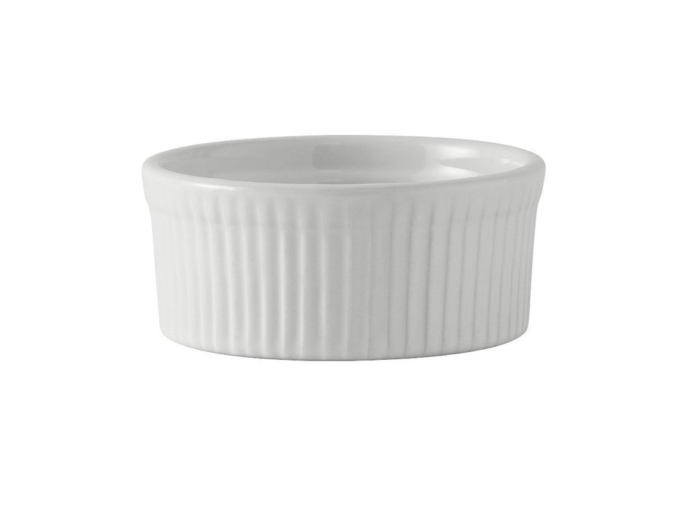 Tuxton BWX-1002 Vitrified China Souffle, 10 oz, 4-1/2", White (Pack of 12)