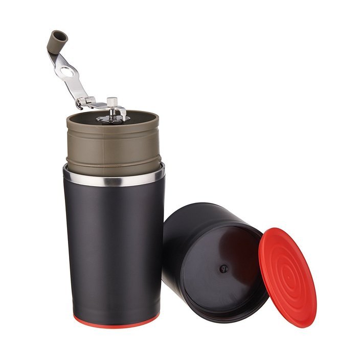 Cafflano Klassic- Portable All-in-One Pour Over Coffee Maker with Whole Bean Coffee Sample (BLACK)