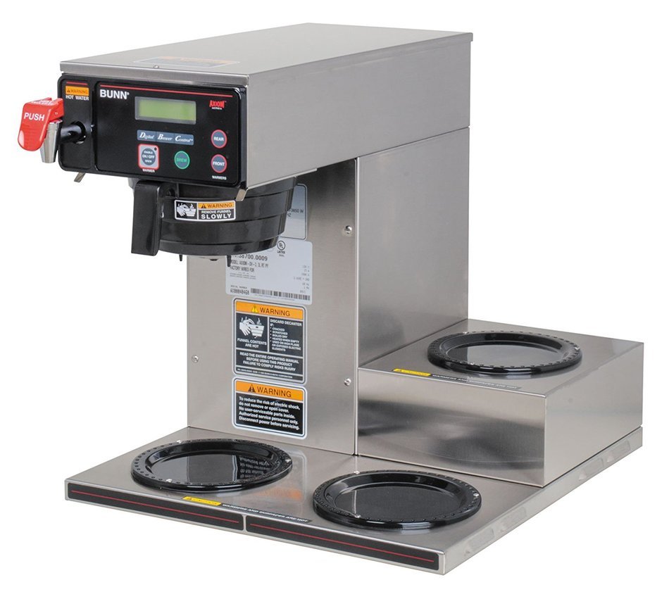 Bunn 38700.0009 Axiom DV-3 Lower Automatic Commercial Coffee Brewer with 3 Warmers N2