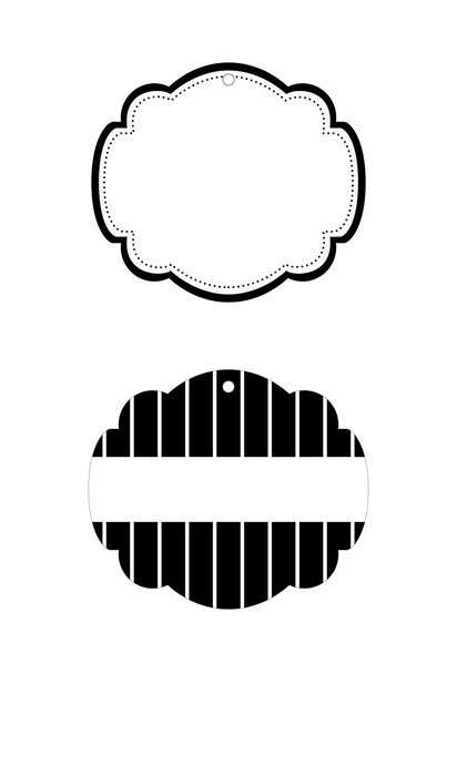 Party Partners Design 12 Count Customizable Tag Set, Black